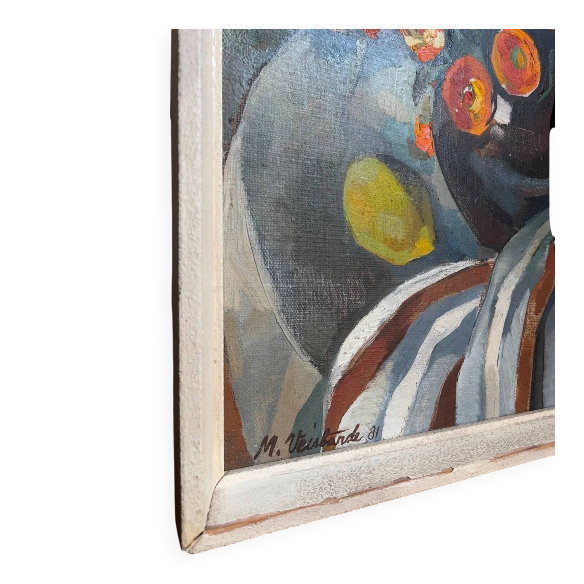 Floral still life oil painting by Maira Veisbārde | Latvia | 1981