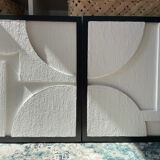 Diptych 3D abstract relief