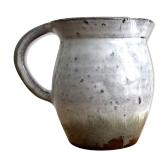 Pale blue varnished sandstone milk pot