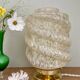 Vintage art deco globe table lamp in pale yellow Clichy glass