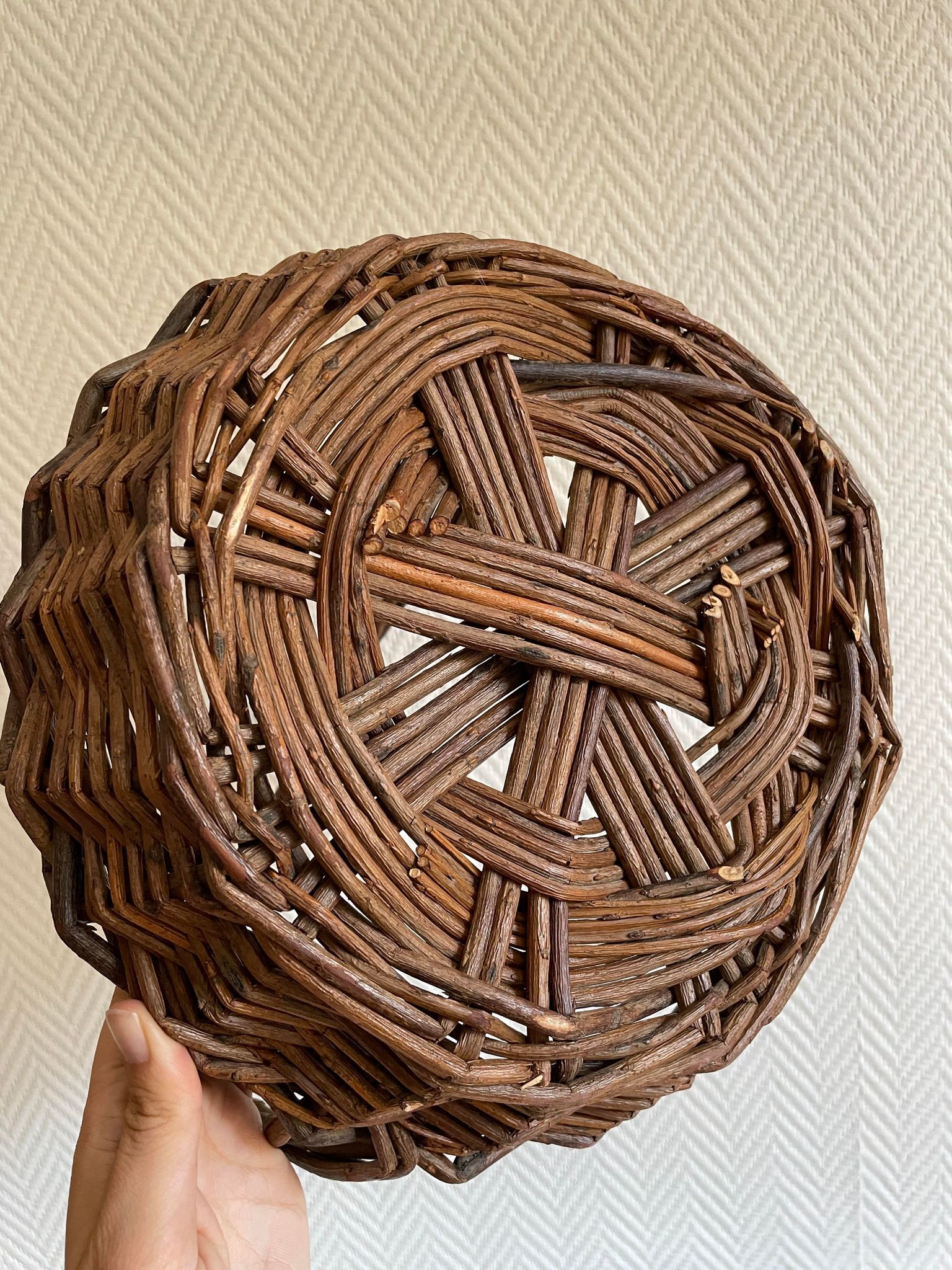 Panier osier rond