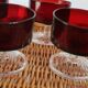 4 coupes à champagne rouges Luminarc