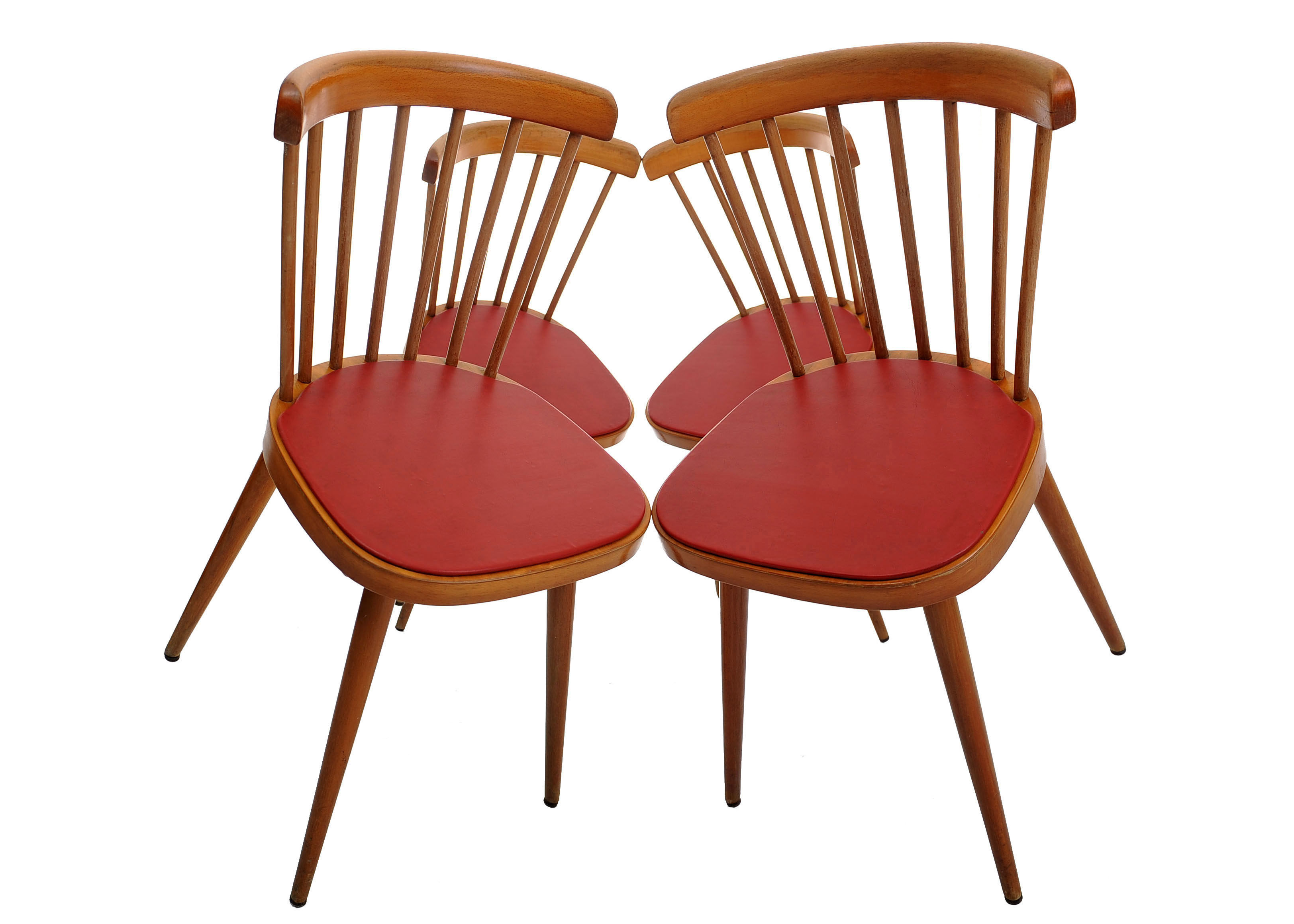 4 chairs Scandinavian year 50 bars