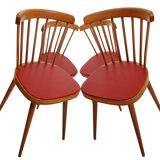 4 chairs Scandinavian year 50 bars