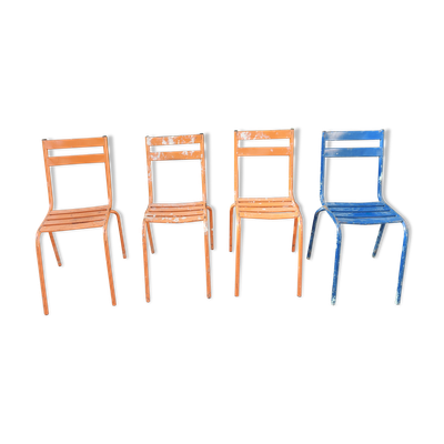 Set de 4 chaises chaises tivoli de Francisco Segarra en métal