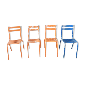 Set of 4 chairs tivoli chairs by Francisco Segarra in metal