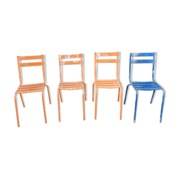 Set of 4 chairs tivoli chairs by Francisco Segarra in metal