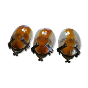 3 appliques en verre