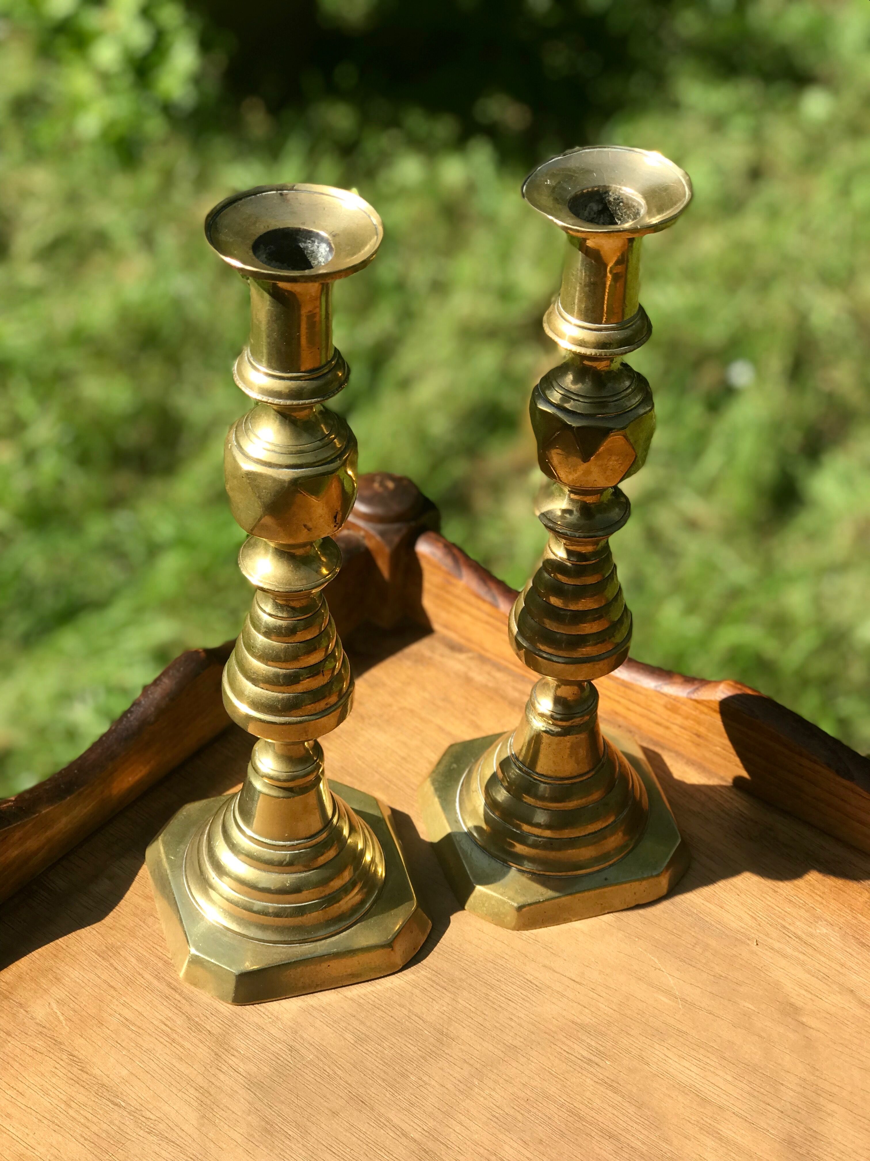 English brass candlesticks