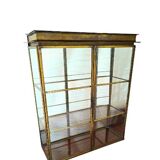 Vintage Mid Century Handmade Brass Wall Vitrine