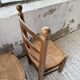 Set of 4 oak and straw chairs Dudouyt 1940