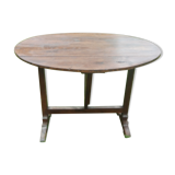 Old winegrower's table solid oak waxed and morning in the old