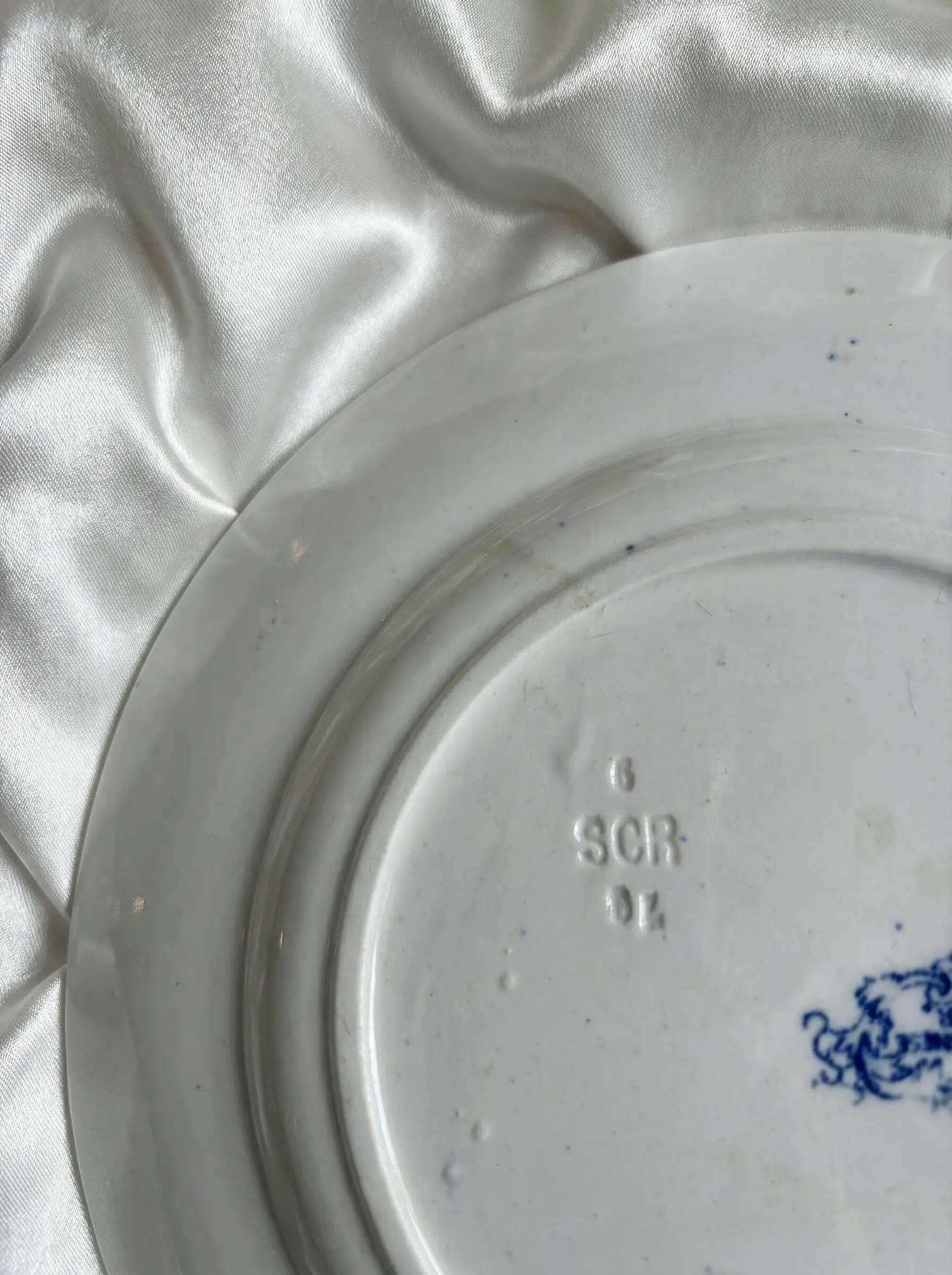 "Blue Willow" Indo-Chinese Plate - Ceramica Richard - 19th Century