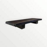 Table basse bois brûlé Wabi sabi
