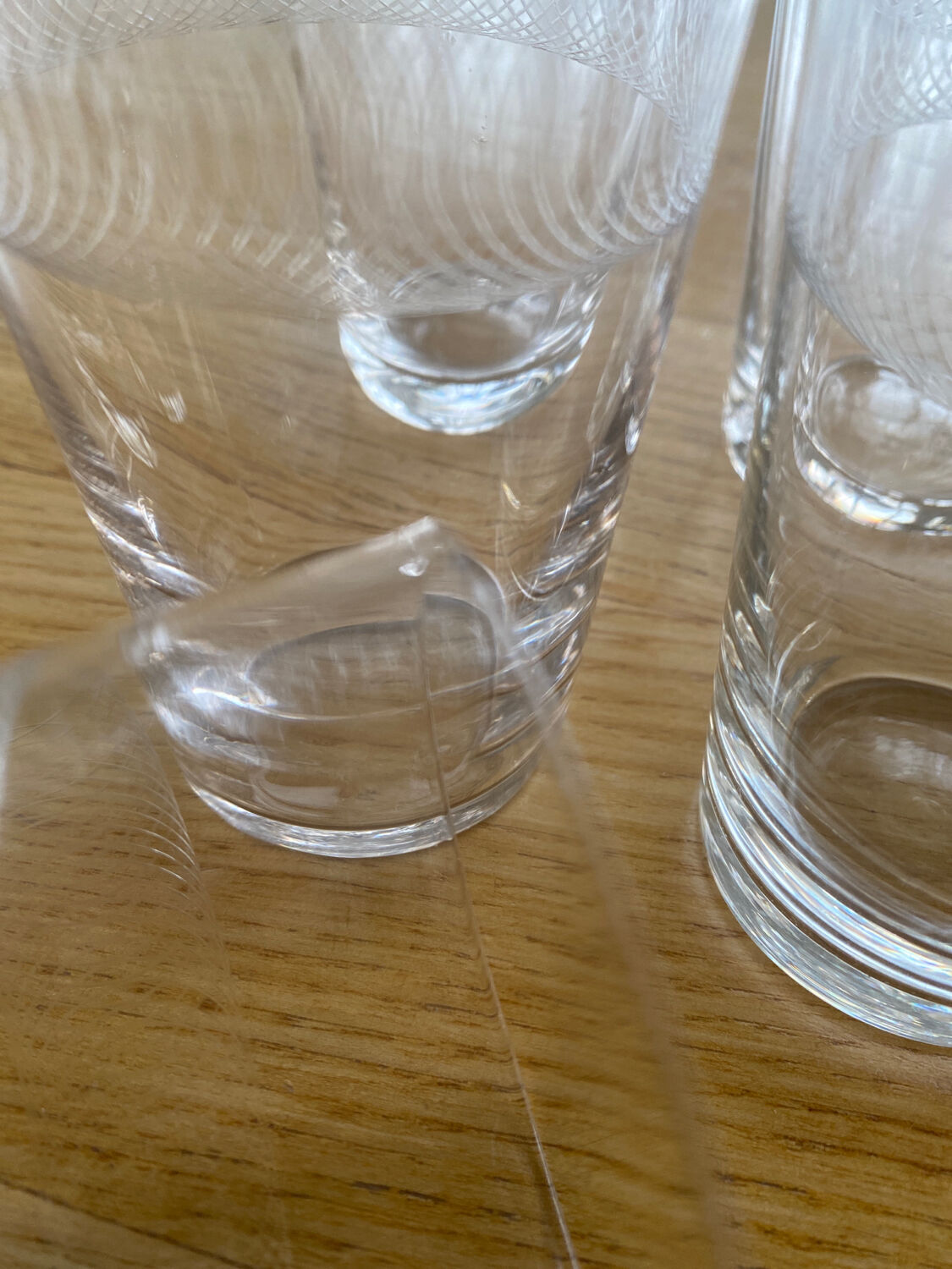 Lot de 6verres anciens à limonade art déco
