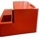 Ozoo Space Age orange bench chest, design by Marc Berthier, 1970s.
