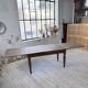 Solid oak farmhouse table with integrated extensions 1950