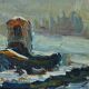 Painting “Under the Snow”, signed J.J Duboc – 1980