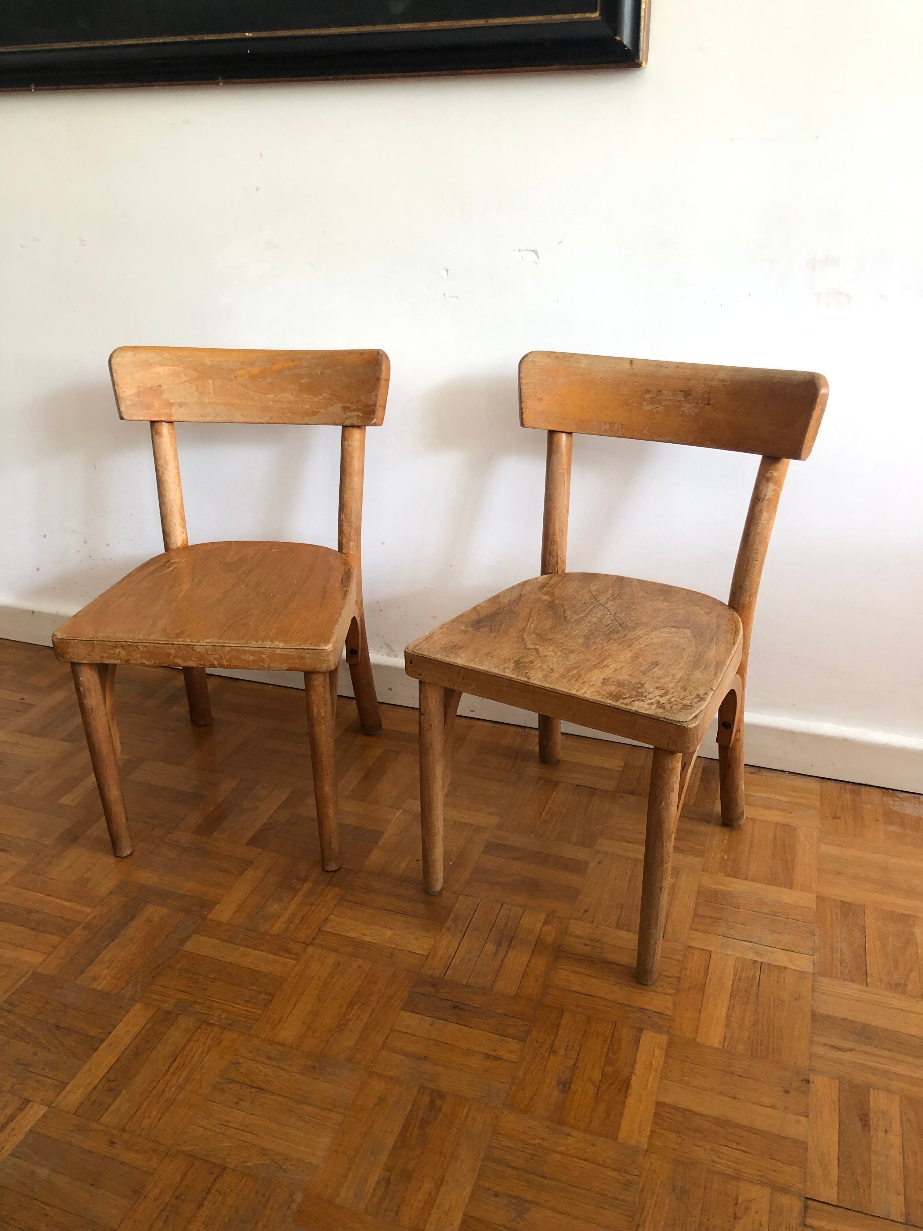 Paire de chaises d’enfant Baumann vintage