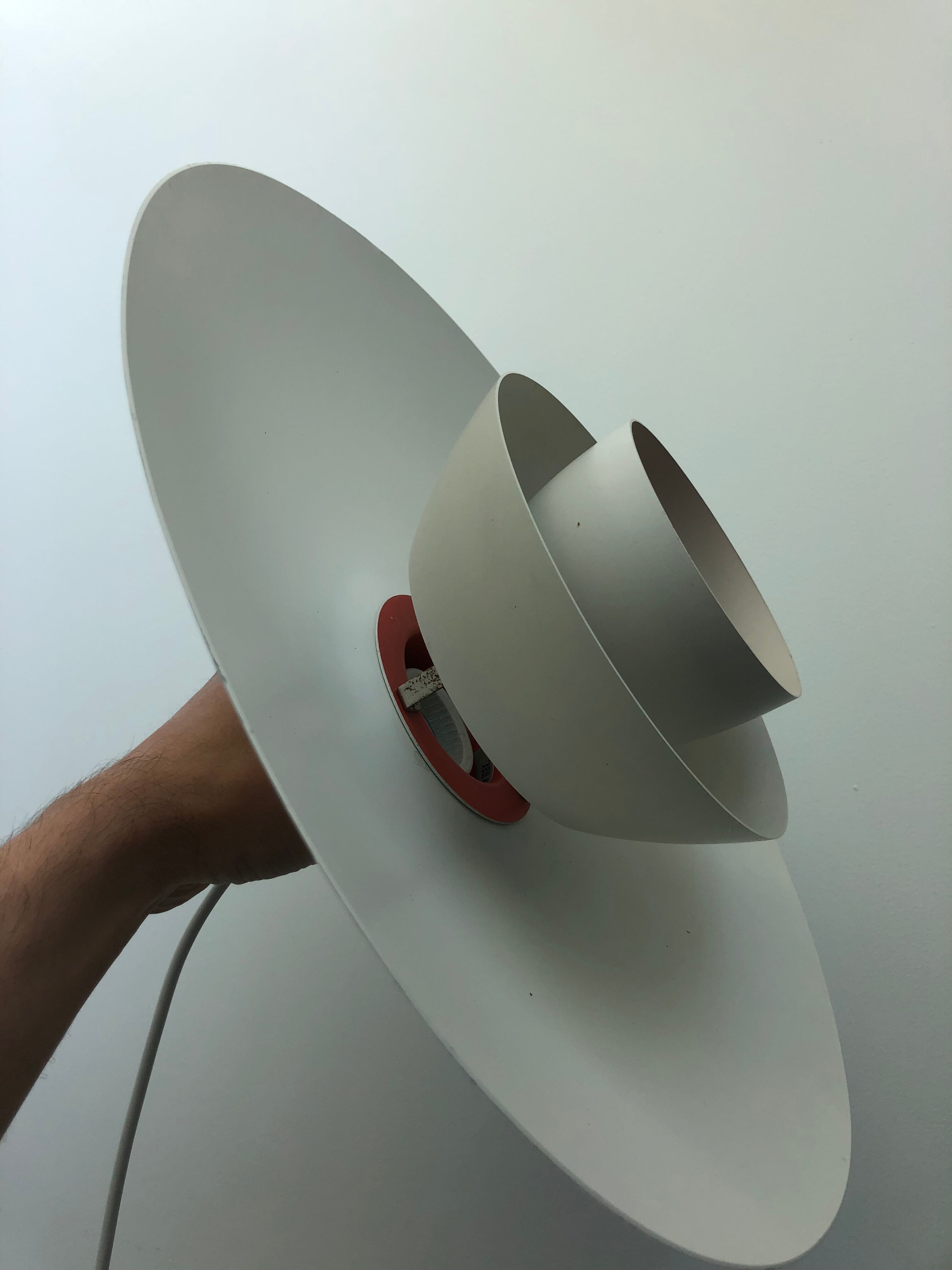 Suspension PH 4/3 Louis Poulsen / White and orange