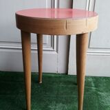 Tabouret Baumann XX hetre and red formica
