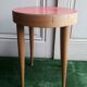 Tabouret Baumann XX hetre and red formica