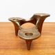 Vintage German brutalist metal candlestick by Harjes.