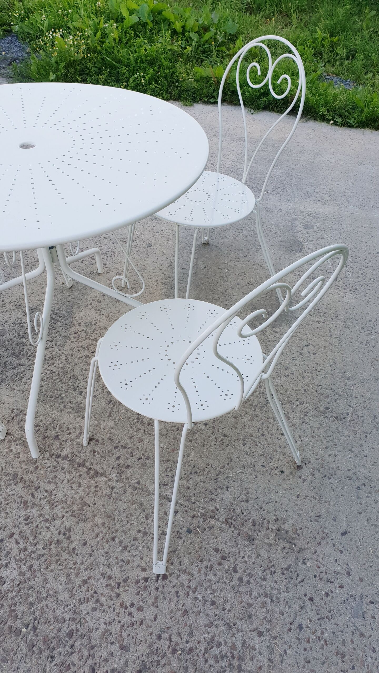 Wrought iron garden furniture