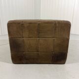Pouf patchwork en cuir De Sede