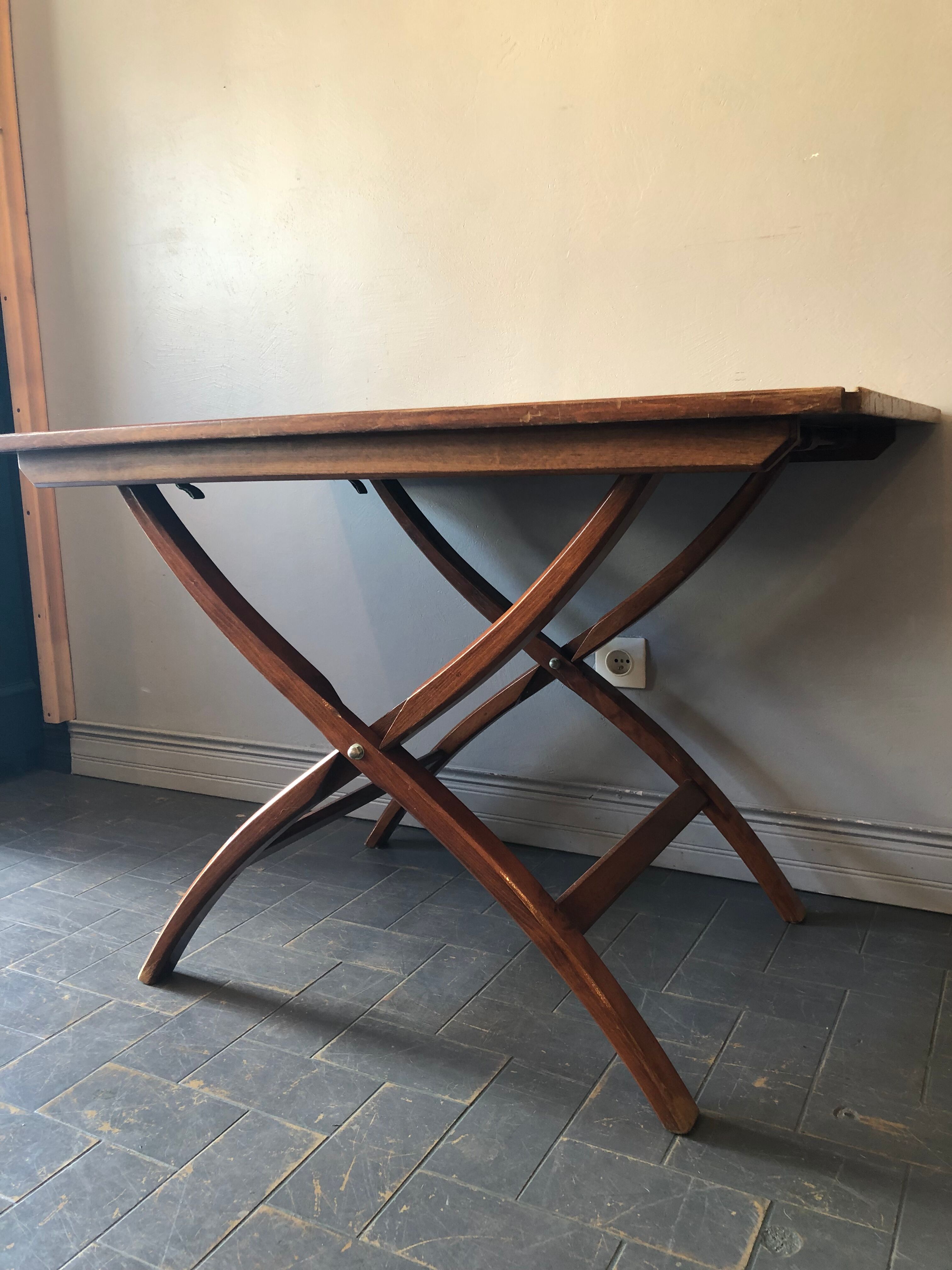 Mahogany boat folding table