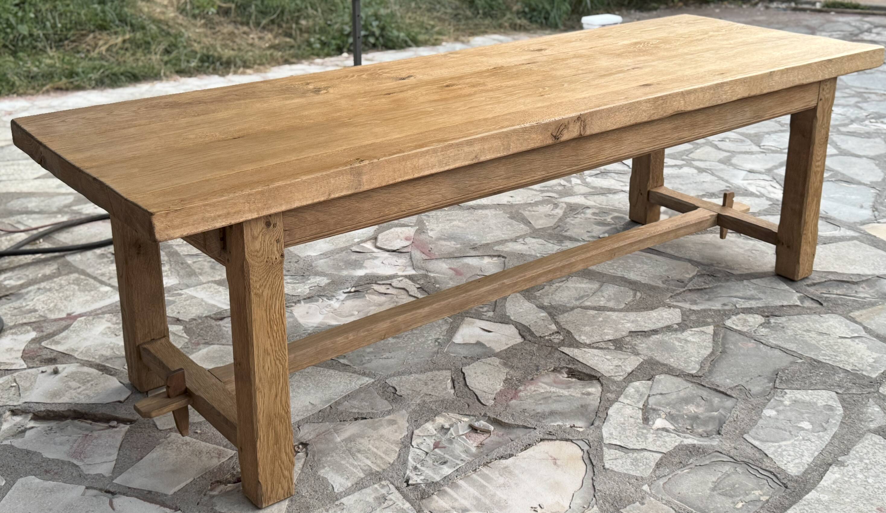 Solid oak farmhouse table