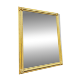 Louis XVI Style Rectangular Mirror In Wood And Golden Stucco
