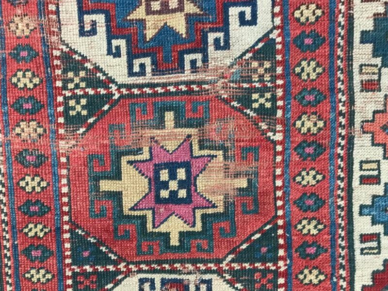 Carpet old caucasian kazak Hall 102 x 274 CM