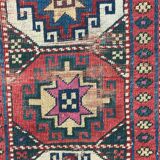 Tapis ancien caucasien kazak couloir 102x274 cm