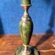 Pied de lampe vintage Le Tanneur cuir/laiton 1980’s
