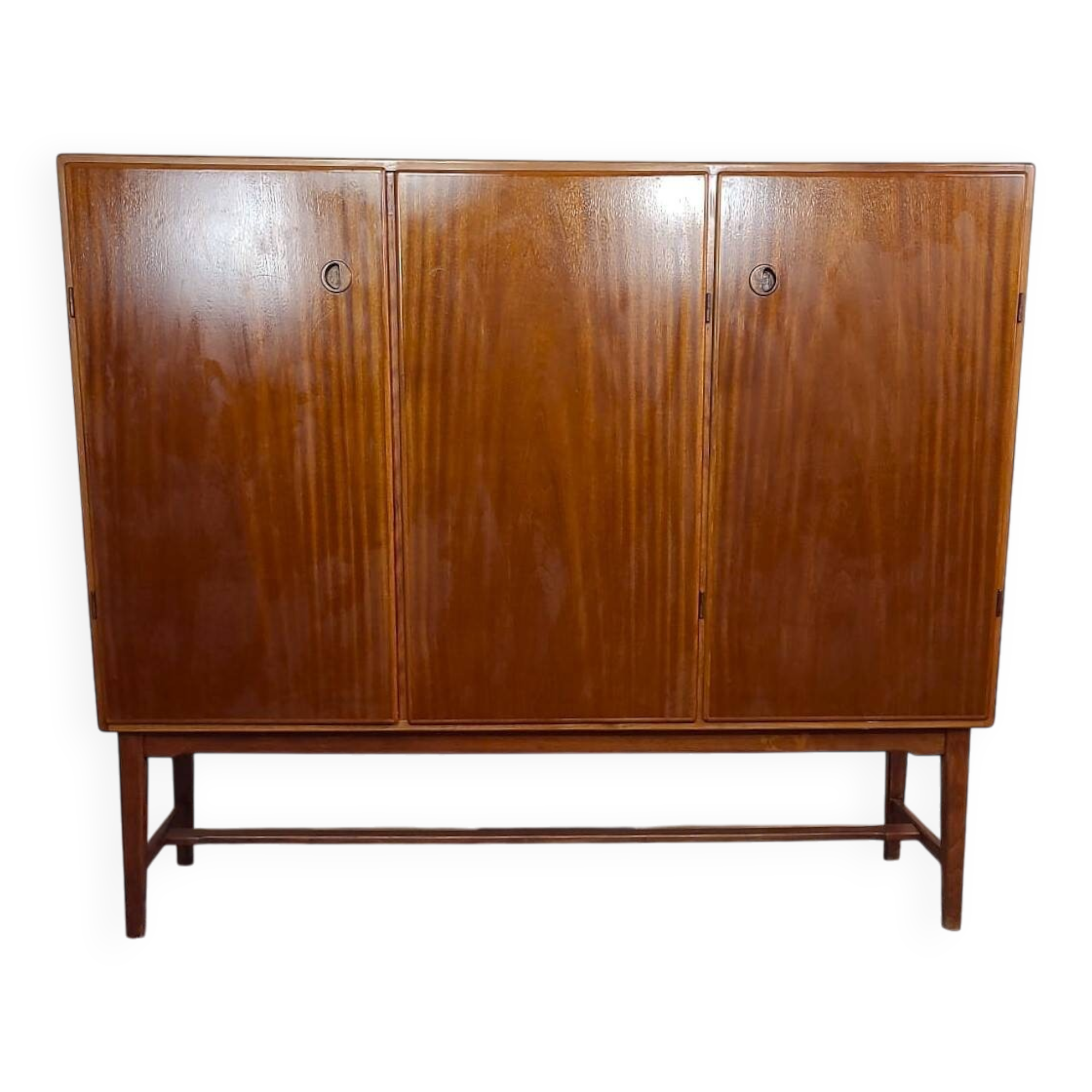 Buffet vintage en acajou avec rangements et tiroirs – Suède, années 1960