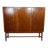 Buffet vintage en acajou avec rangements et tiroirs – Suède, années 1960