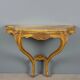Antique console in carved gilded wood and marble, Italy, 19th century.