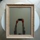 Antique 19th century mirror in carved solid wood 65*54cm