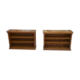 Pair of solid oak bookshelves from the 1920s.