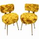 2 armchairs with faux fur, Pelfran, from the 60s/70s.