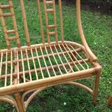 Pair of vintage rattan sofas