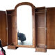 Art Deco wardrobe with elm magnifying glass dome and oak