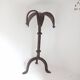 Brutalist wrought iron candle holder