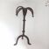 Brutalist wrought iron candle holder