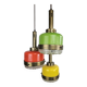 Rare pendant lamp from Italy in 3 colours of glass attributed to Stilnovo