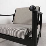 2x wooden Scandinavian arm chairs