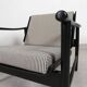 2x wooden Scandinavian arm chairs