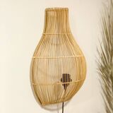 Natural rattan wall light
