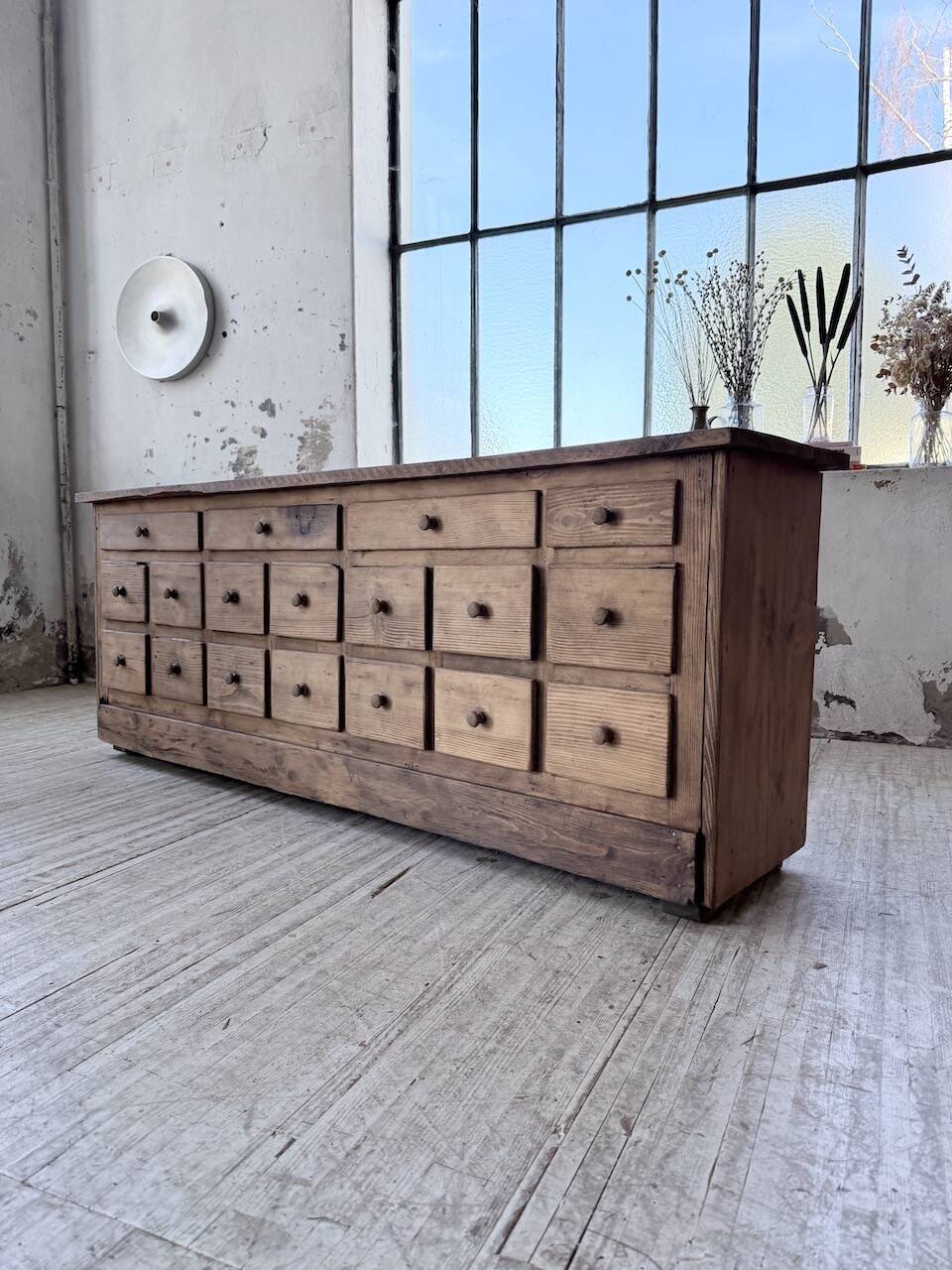 1950s workshop furniture in pine